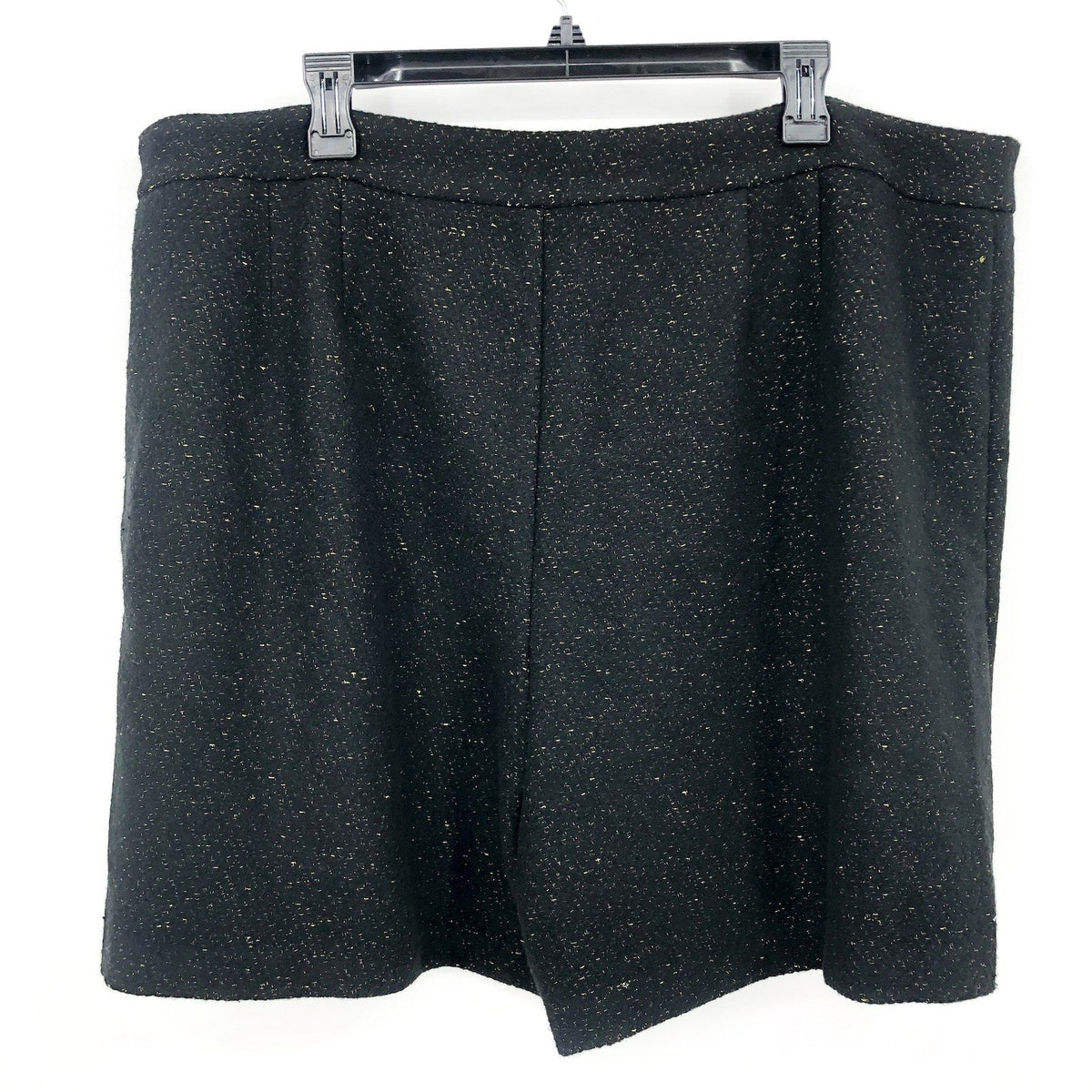 1. STATE Womens Tweed Dress Shorts 24W Rich Black Gold Speckled NWT