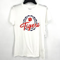CHAMPION Womens Short Sleeve Tigers Crest Tee Small White Crewneck NWT
