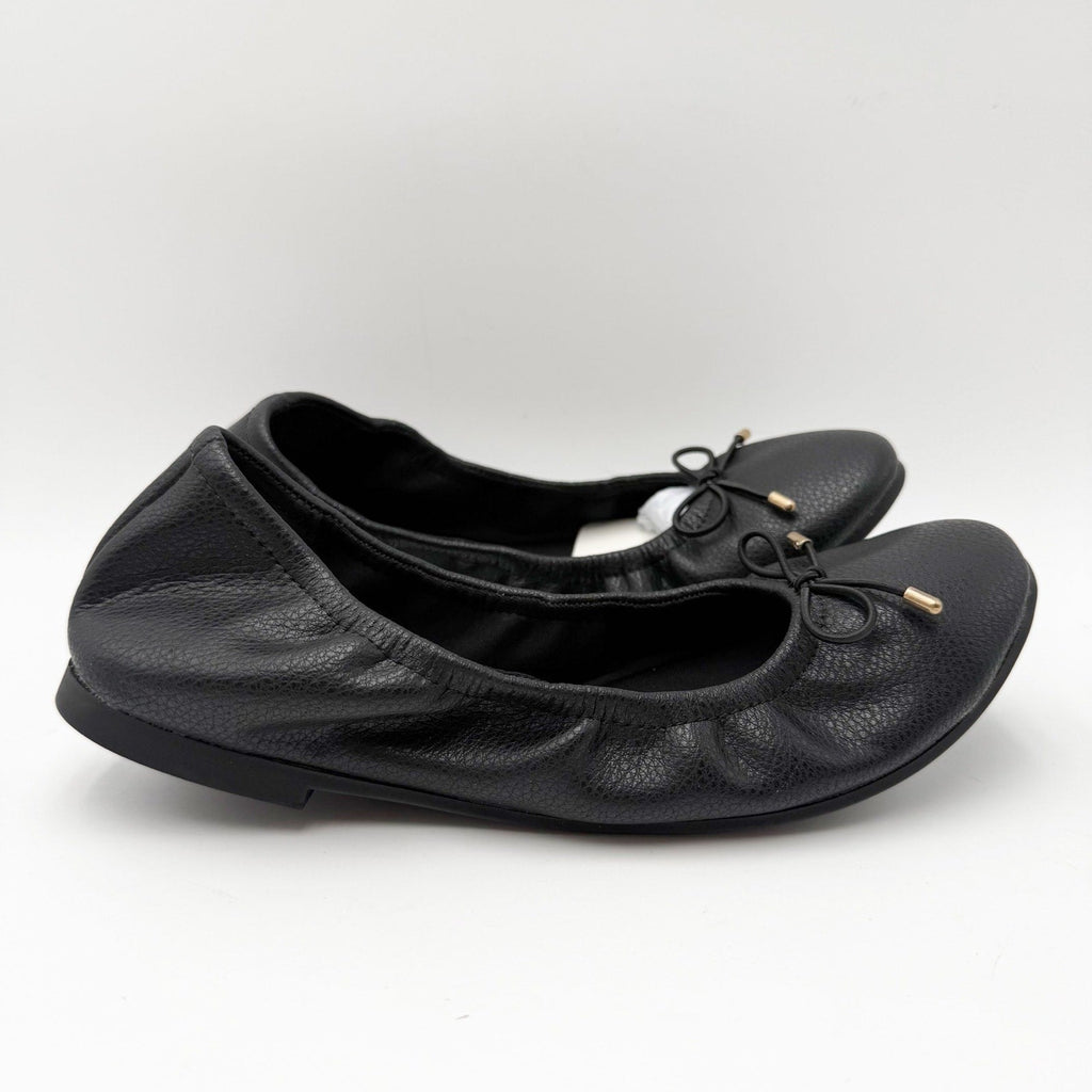 MIA Womens URI Ballet Flats Size 7.5 M Black Leather NWOB