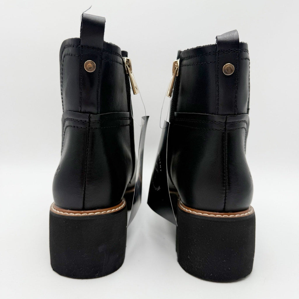 Naturalizer Women Darry Ankle Boots 6.5 Narrow Black Leather Water Repellent NIB