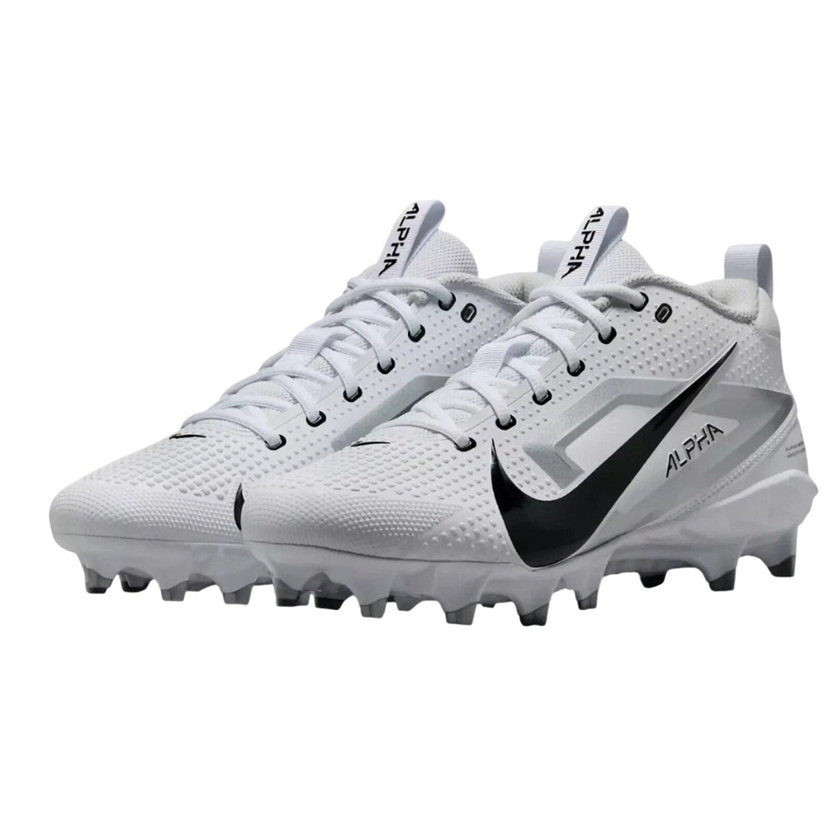 Nike Mens Alpha Menace 4 Varsity Molded Football Cleats Size 13 White Black NWOB