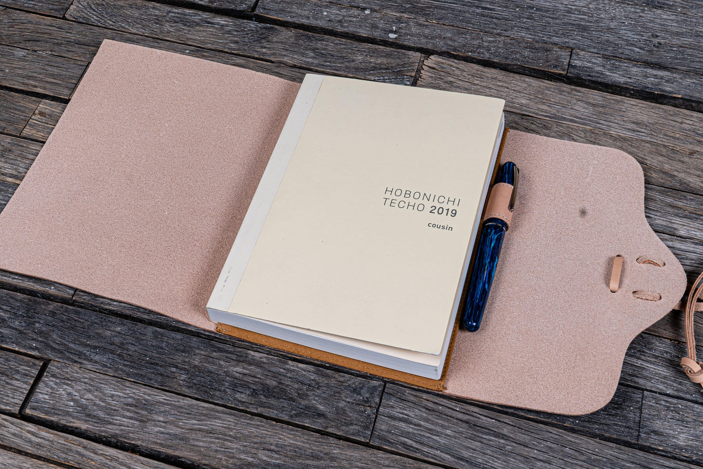 Refillable Leather Wrap Journal / Planner Cover - Undyed Leather