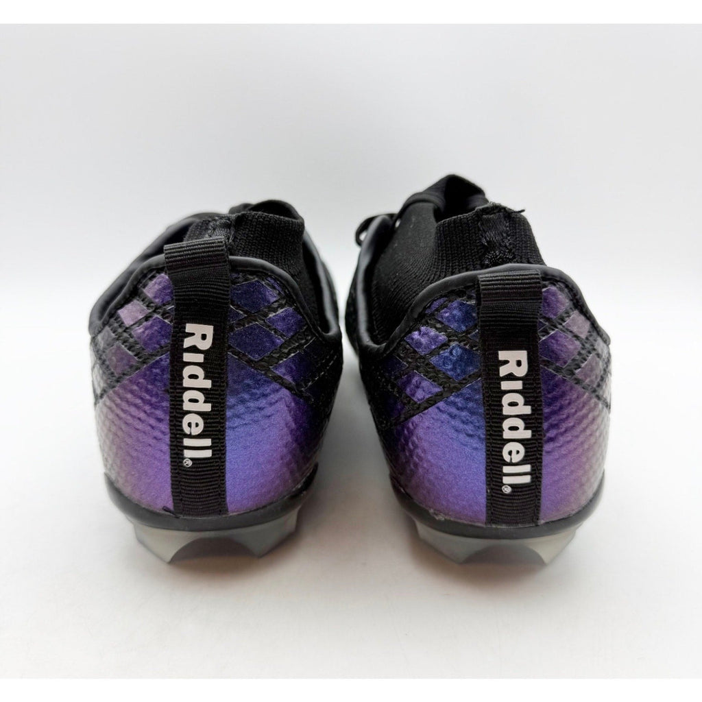 Riddell Mens Podium Mid Football Cleats Size 13 D Black Purple Athletic NWOB