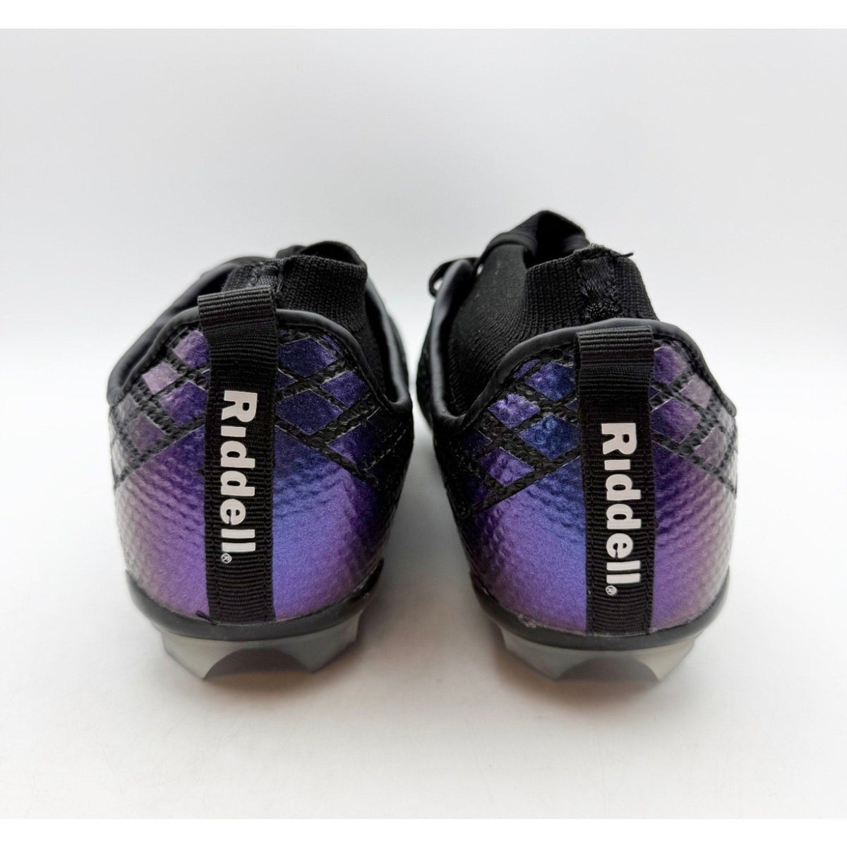 Riddell Mens Podium Mid Football Cleats Size 13 D Black Purple Athletic NWOB