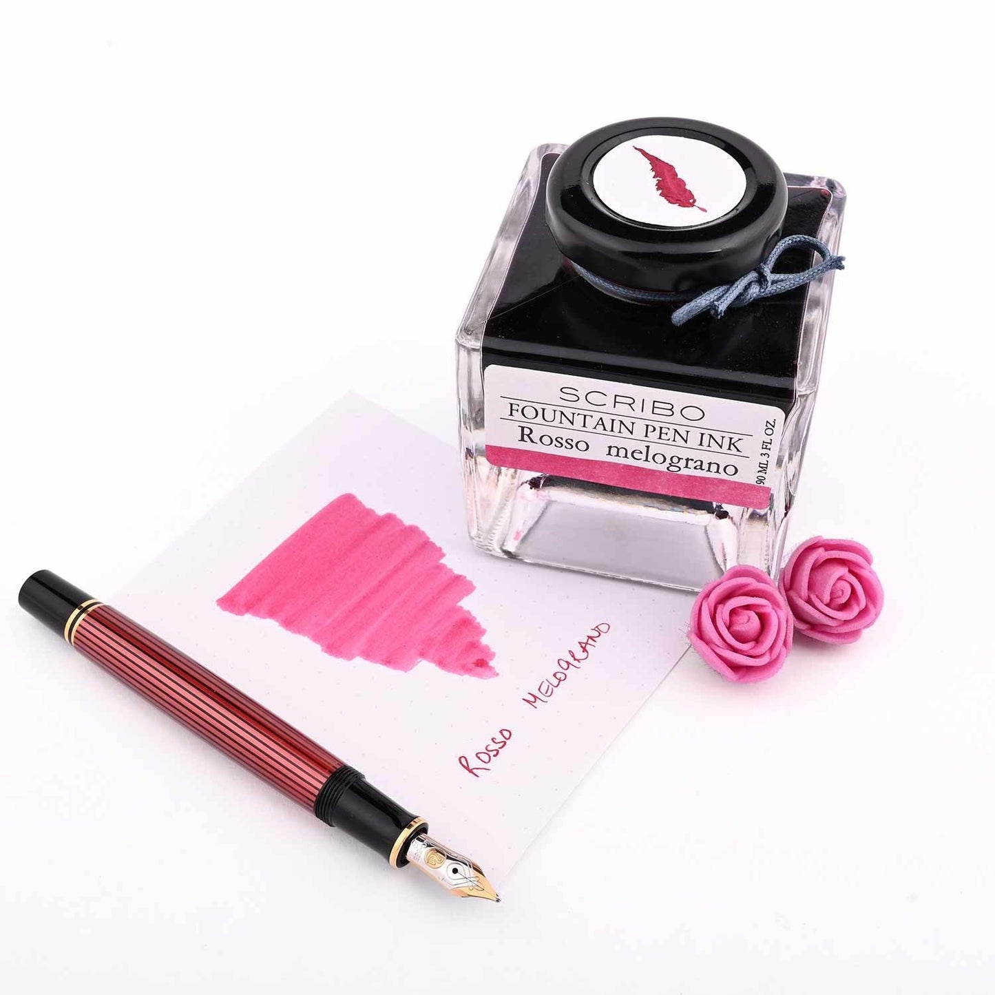 Scribo Rosso Melograno Ink Bottle- Red - 90ml