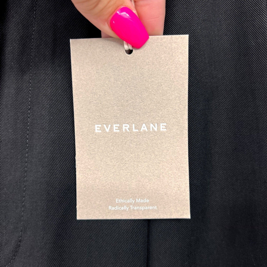Everlane Womens The Way-High Drape Pants Size 12 30" Inseam Pleated Black NWT