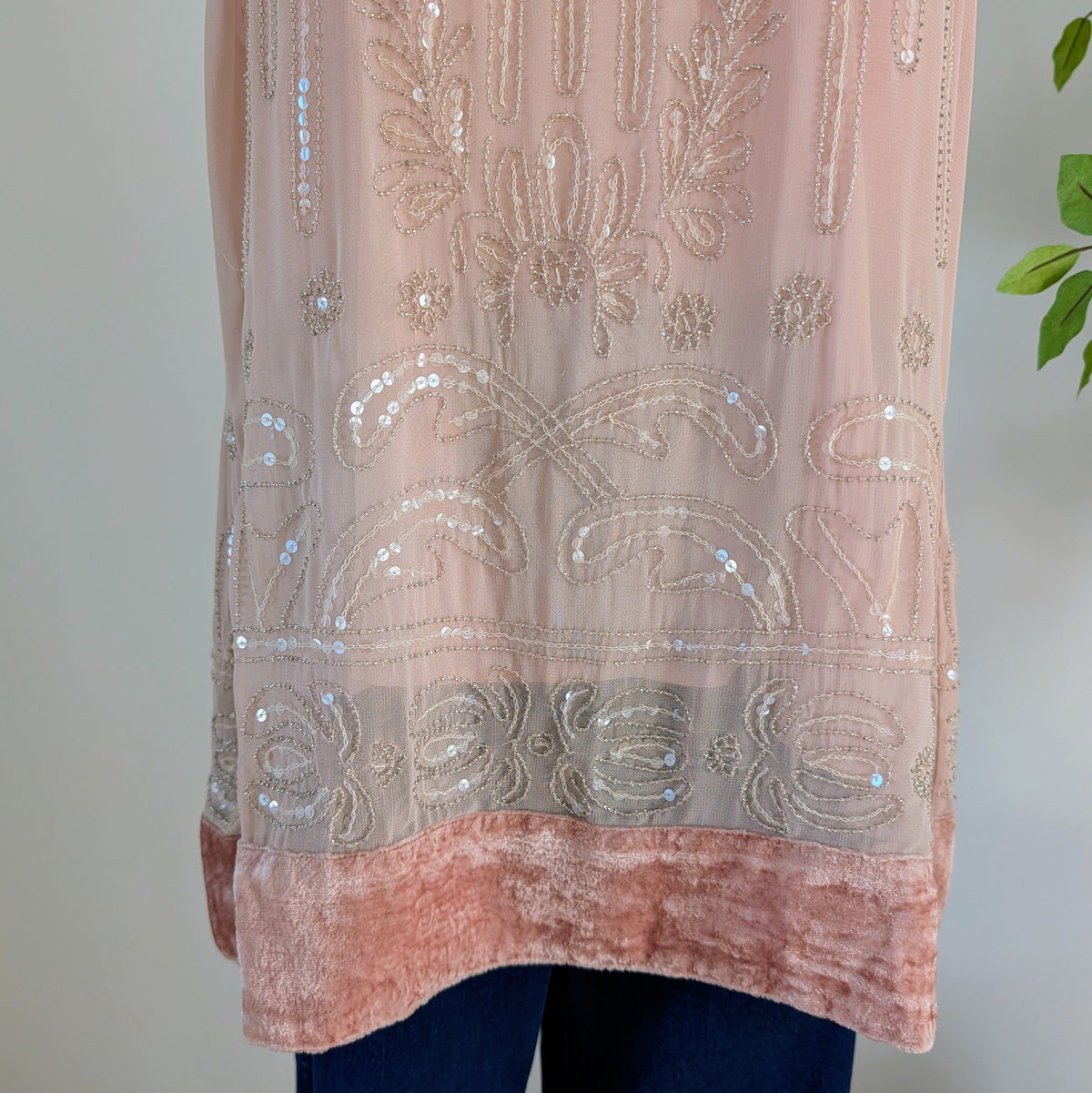 Sundance Beaded Romantic Top Shirt- L