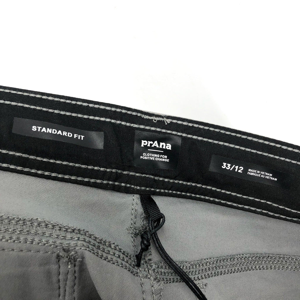 PRANA Men's Stretch Zion II Shorts Size 33 Grey Standard Fit Flat Front NWT