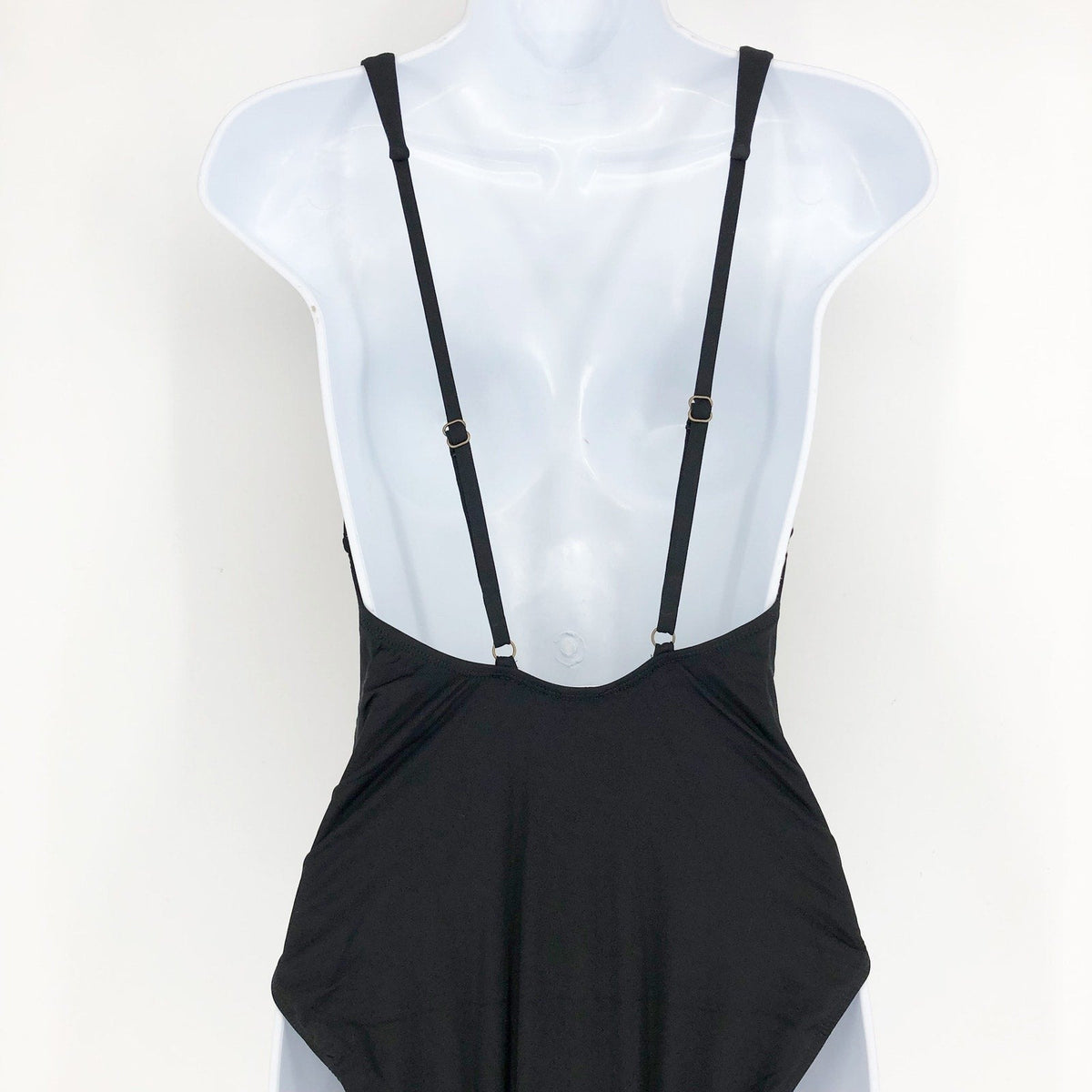 ANDIE SWIM Sardinia One Piece Swimsuit Small Tall Black Plunge V Neck