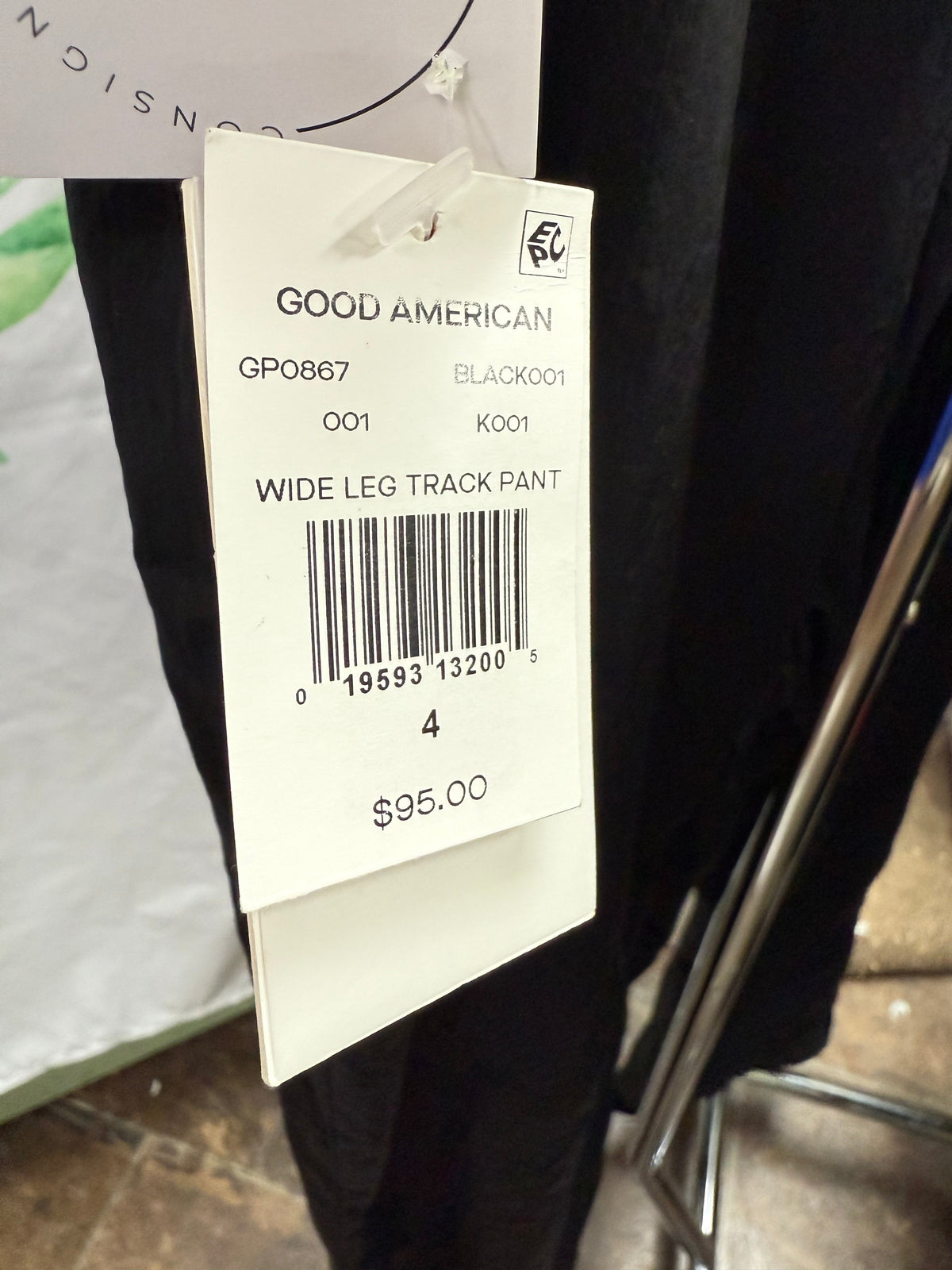 Good American Wide Leg Track Pant (XL)