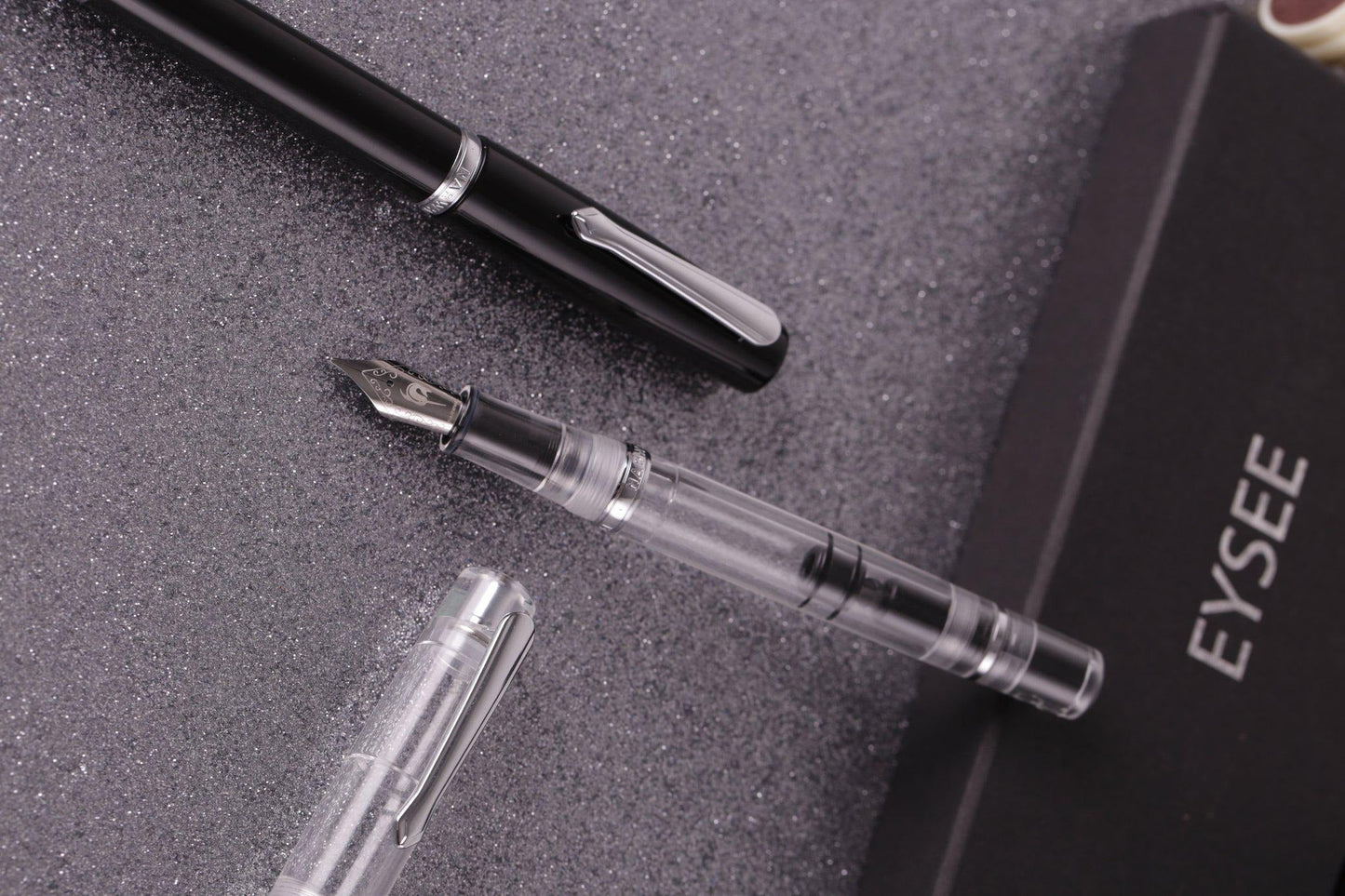 Nahvalur (Narwhal) Fountain Pen - Original Black+ Leather Pen Sleeve