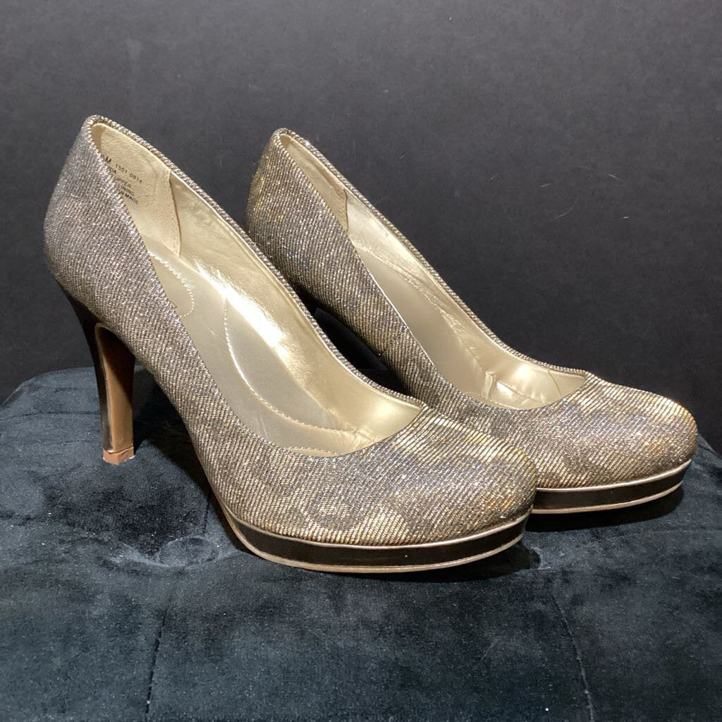 Bandolino Leopard Metallic Heels SHOES 7.5