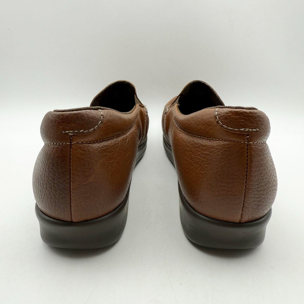 SAS Womens Twin Slip On Walking Shoes Size 10.5 Narrow EU 41 Brown Leather NIB
