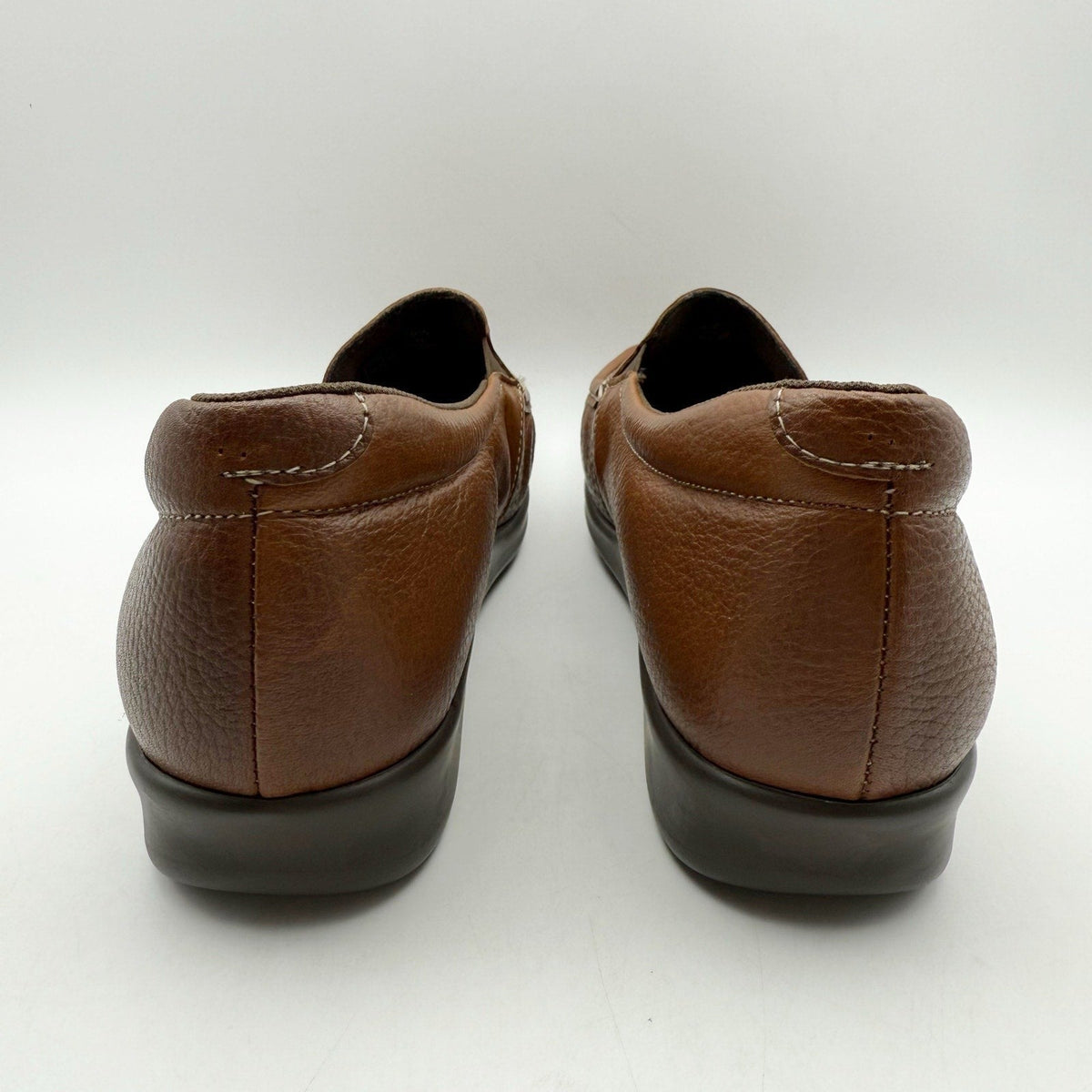 SAS Womens Twin Slip On Walking Shoes Size 10.5 Narrow EU 41 Brown Leather NIB