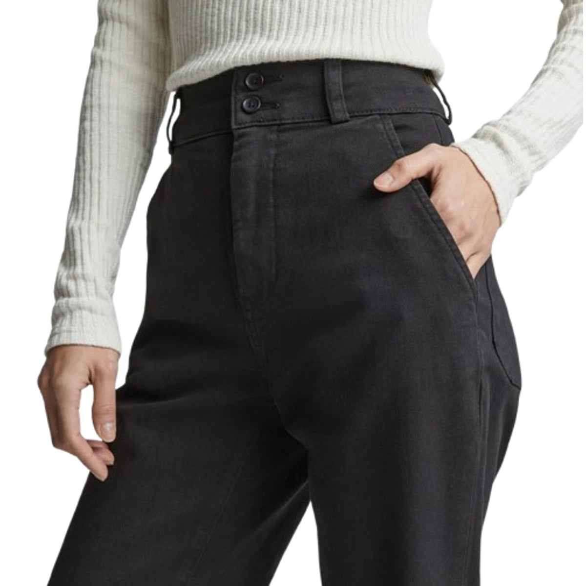 EVERLANE Women's The Organic Straight-Leg Pants Size 2 Black Utility Pockets NWT