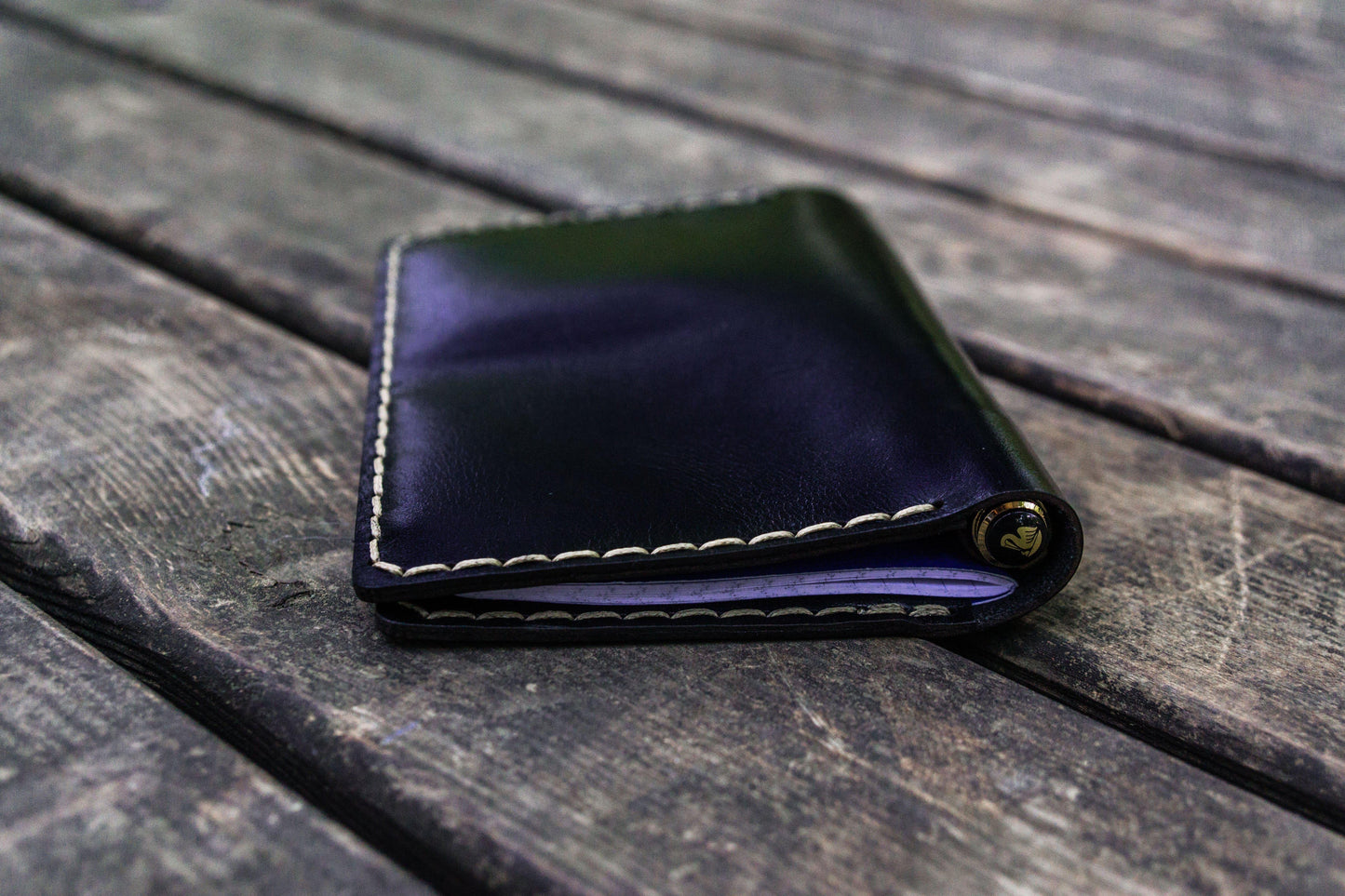 No.33 Personalized Leather Field Notes Cover - Black