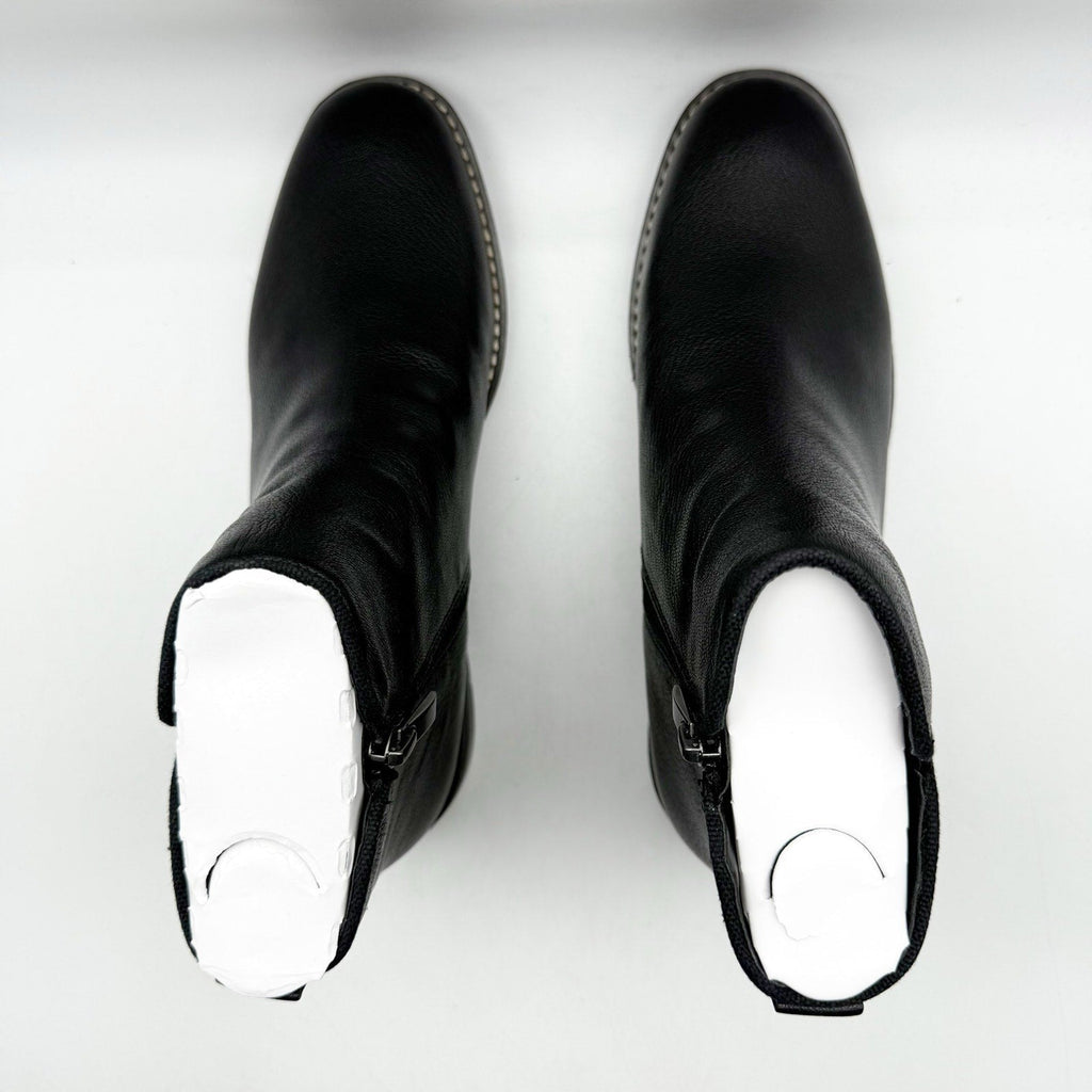 Franco Sarto Womens Marcus Ankle Bootie Size 7 M EU 37 Black Leather Boots NIB