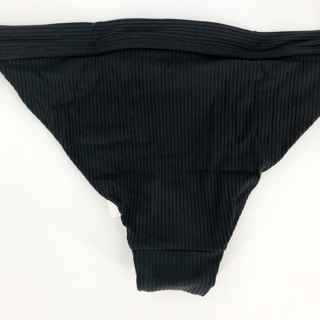 ANDIE SWIM Women's The Banded Cheeky Bikini Bottom Size XXL Black Ribbed