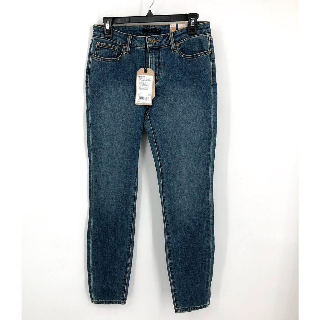 PRANA Womens Sienna Mid Rise Skinny Jeans 29x29 US 8 True Blue Stretch Denim NWT