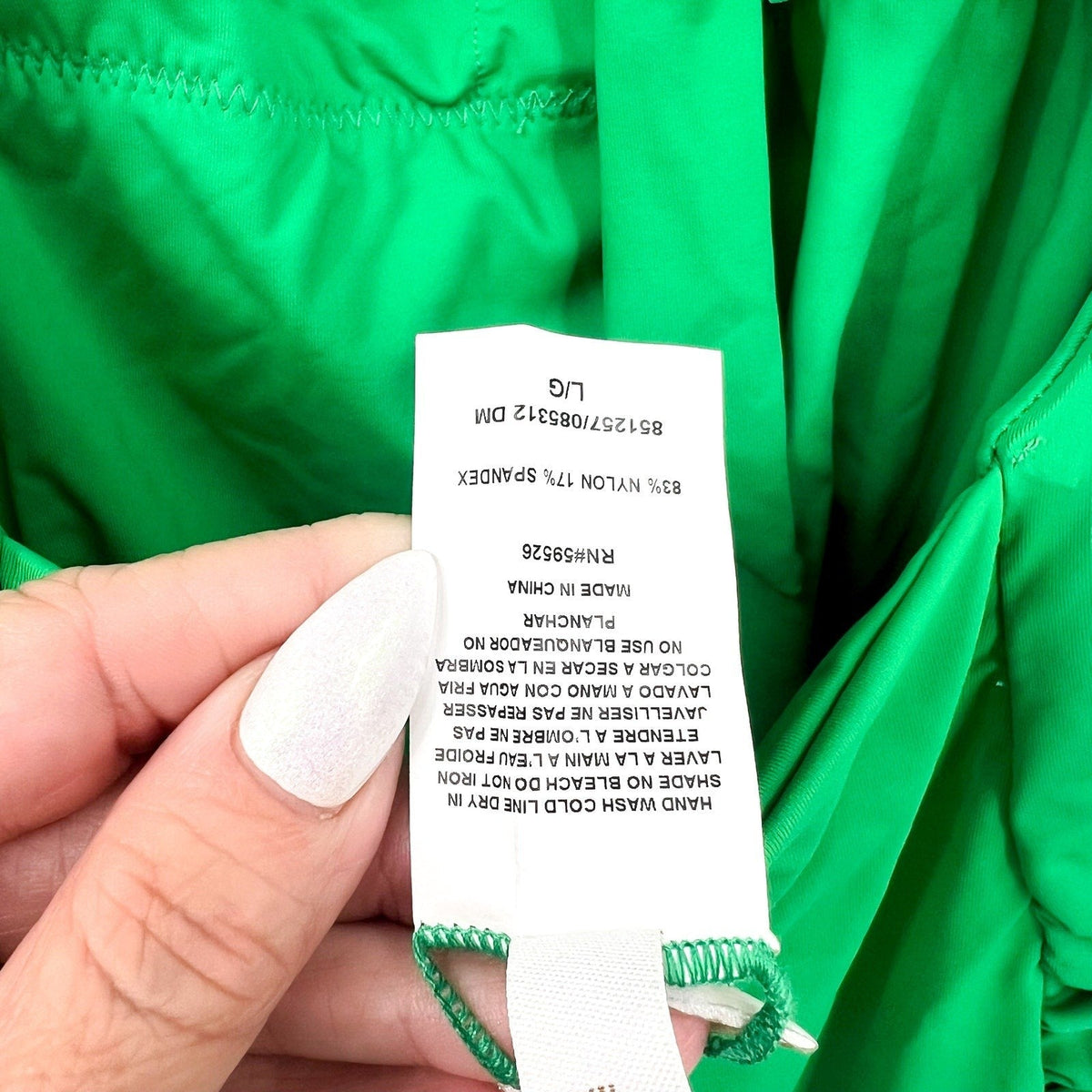 BECCA Color Code Paula One Piece Swimsuit Large Emerald Rouched Square Neck NWT