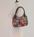 Ana Perico Argentina Genuine Leather Floral Shoulder Bag