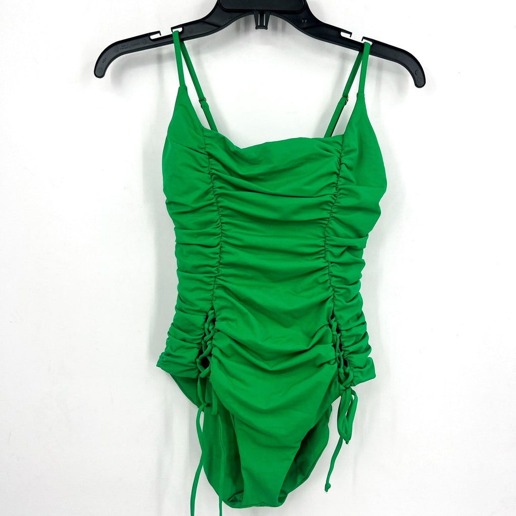 BECCA Color Code Paula One Piece Swimsuit Small Emerald Green Square Neck NWT