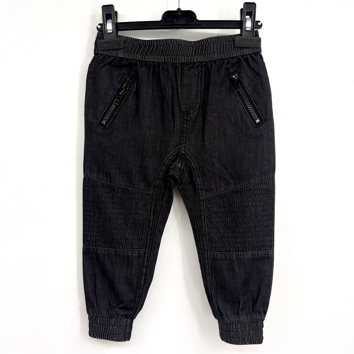 BARDOT JUNIOR Baby Chambray Slouchy Jogger Pants 12-18 Months Dark Grey NWT