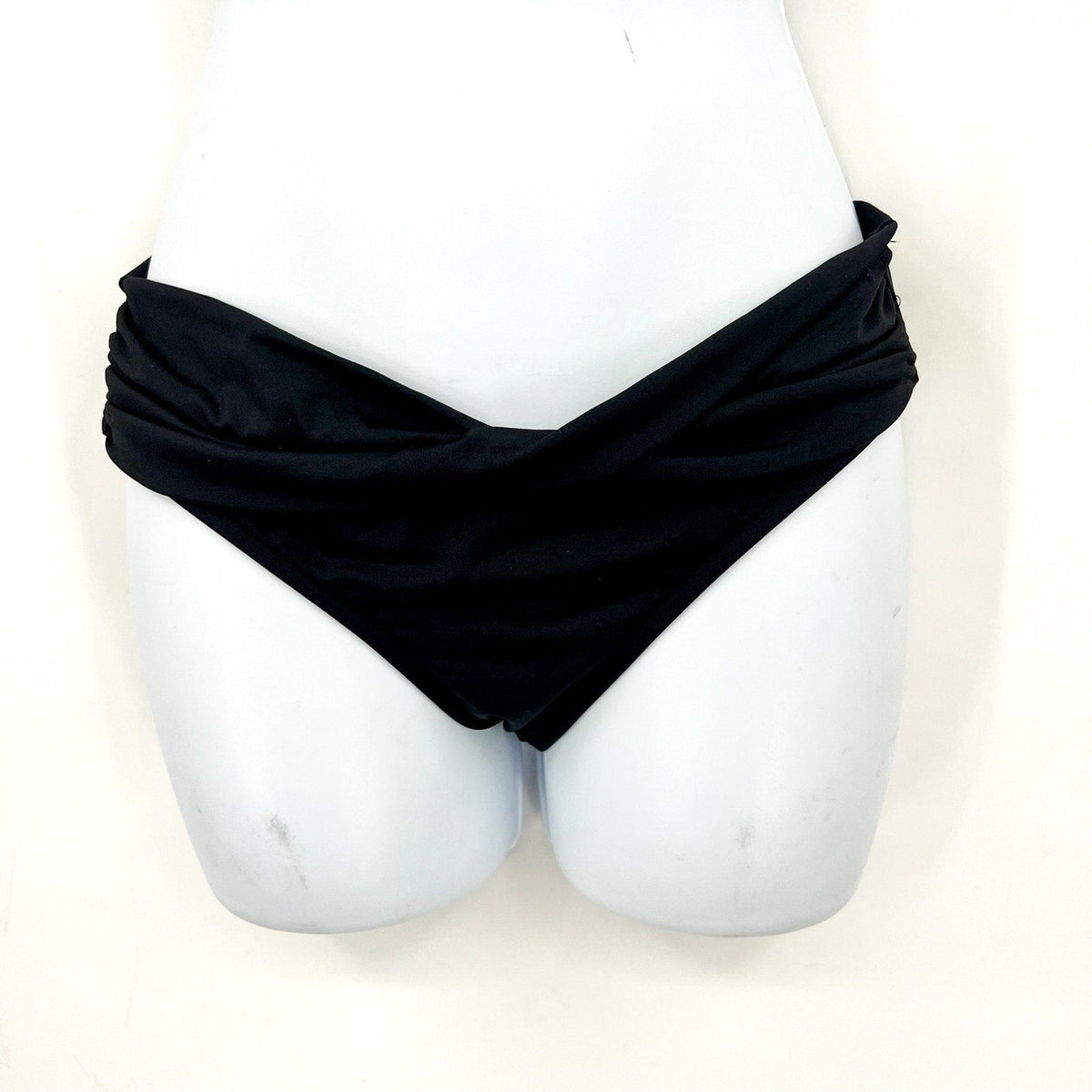 SEAFOLLY Women's Twist Band Hipster Bikini Bottom Size 6 Black NWT