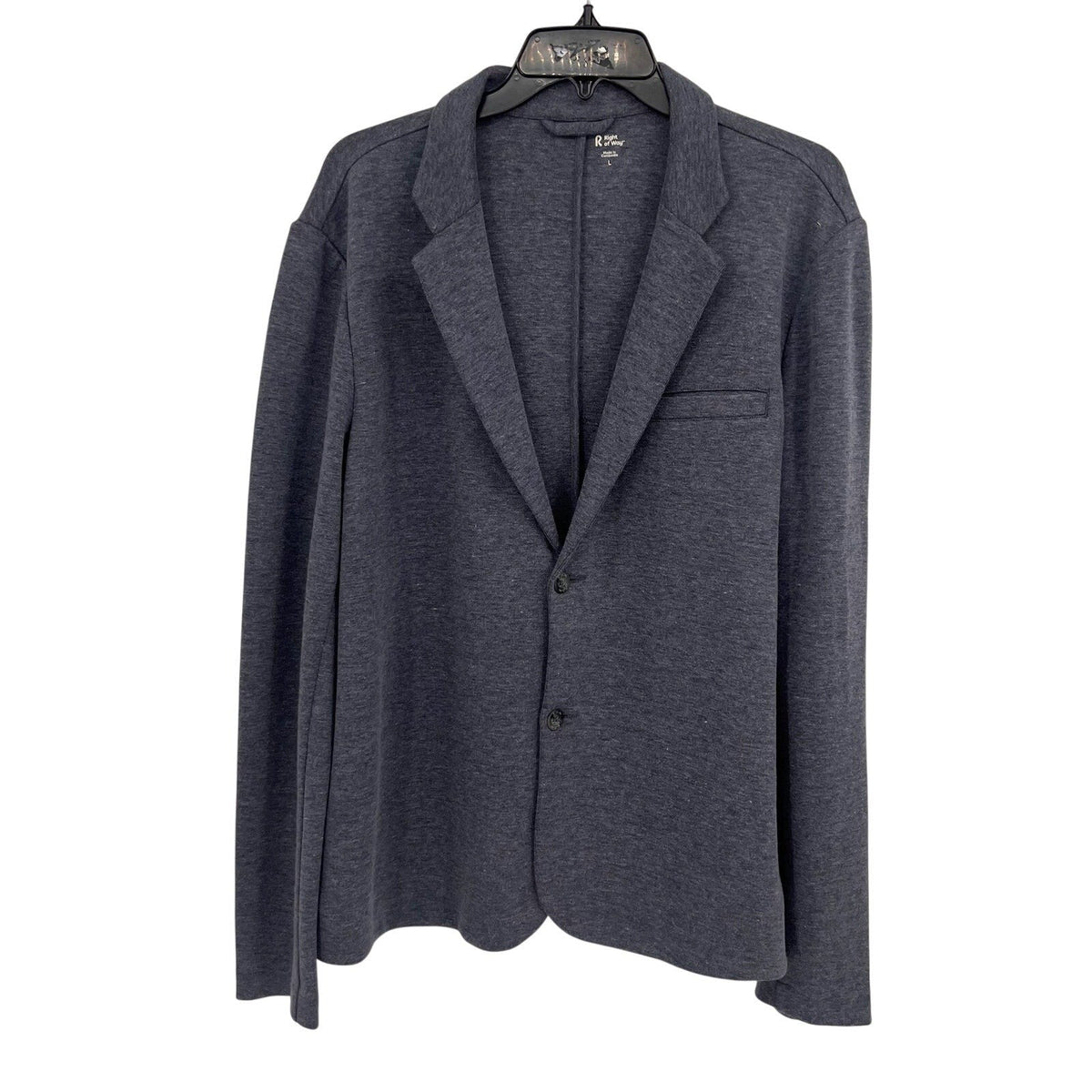 RIGHT OF WAY Men's Brody Knit Blazer Jacket Large Heather Blue NWOT