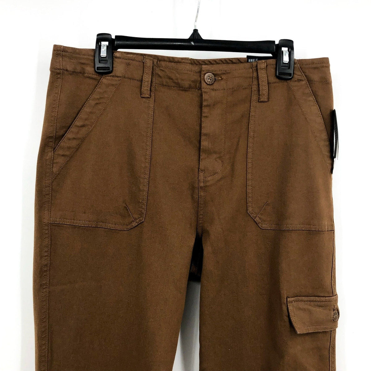 KUT FROM THE KLOTH Cargo Pants Size 12 Brown Autumn Ankle Straight Leg NWT