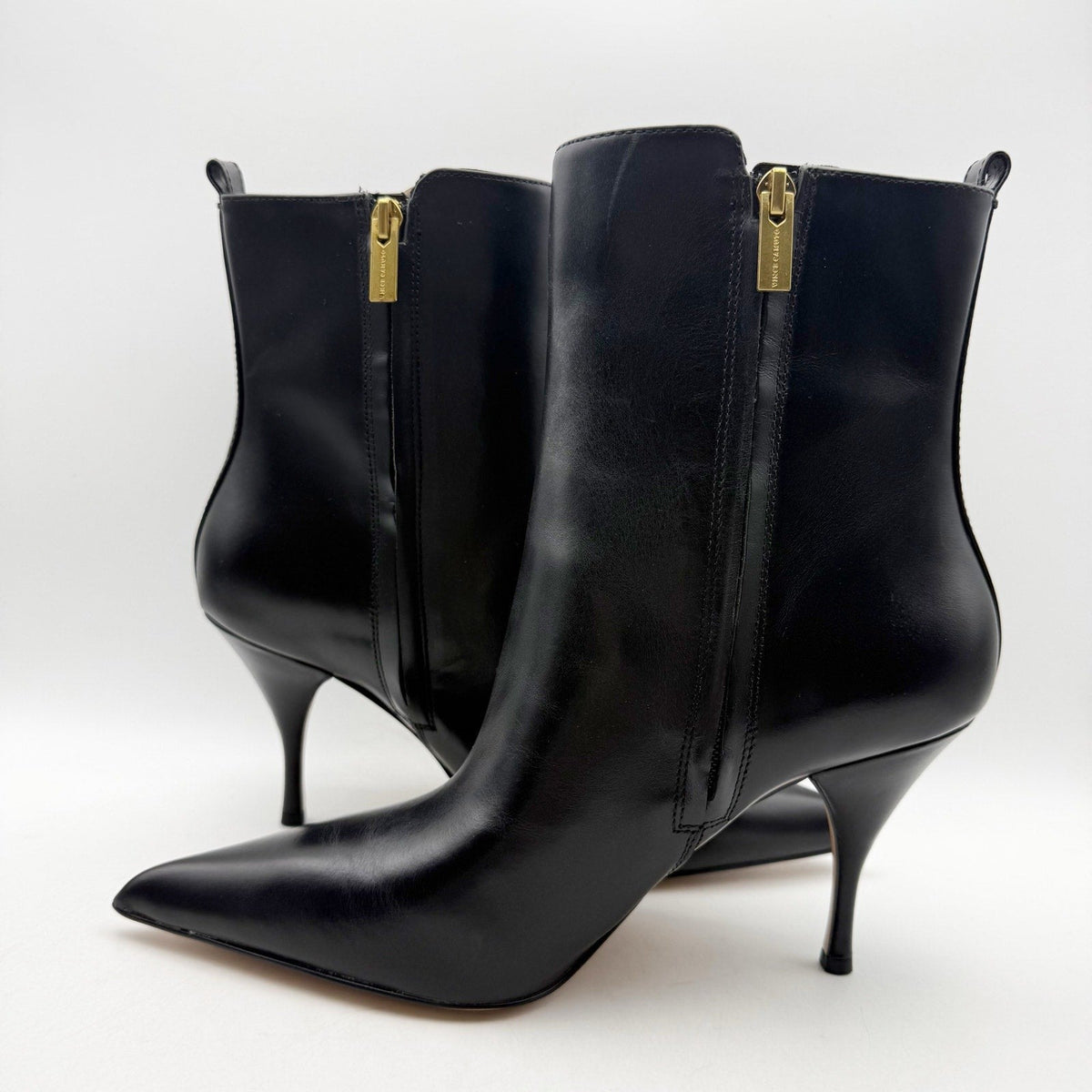Vince Camuto Womens Poise Ankle Boot Size 9.5 M EU 41 Black Leather Heels NIB