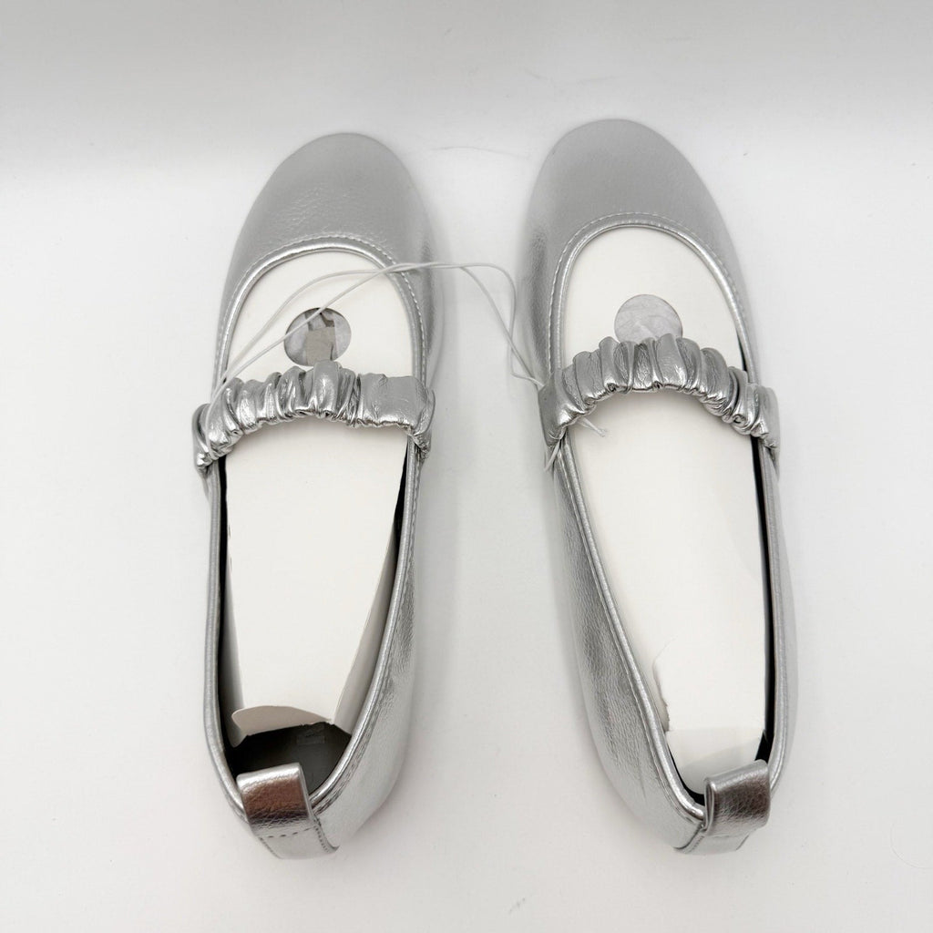 MIA Womens Uliana Ballet Flats Size 8.5 M EU 39 Silver Leather NWOB
