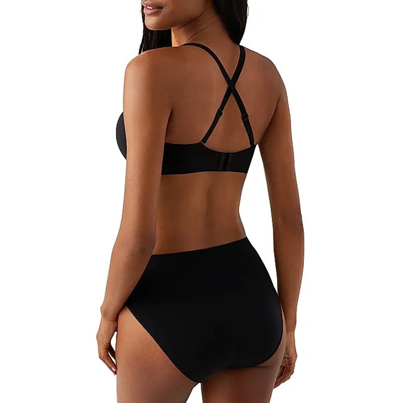 WACOAL Comfort First Strapless Tee Bra 36D Black Seamless Convertible NWT