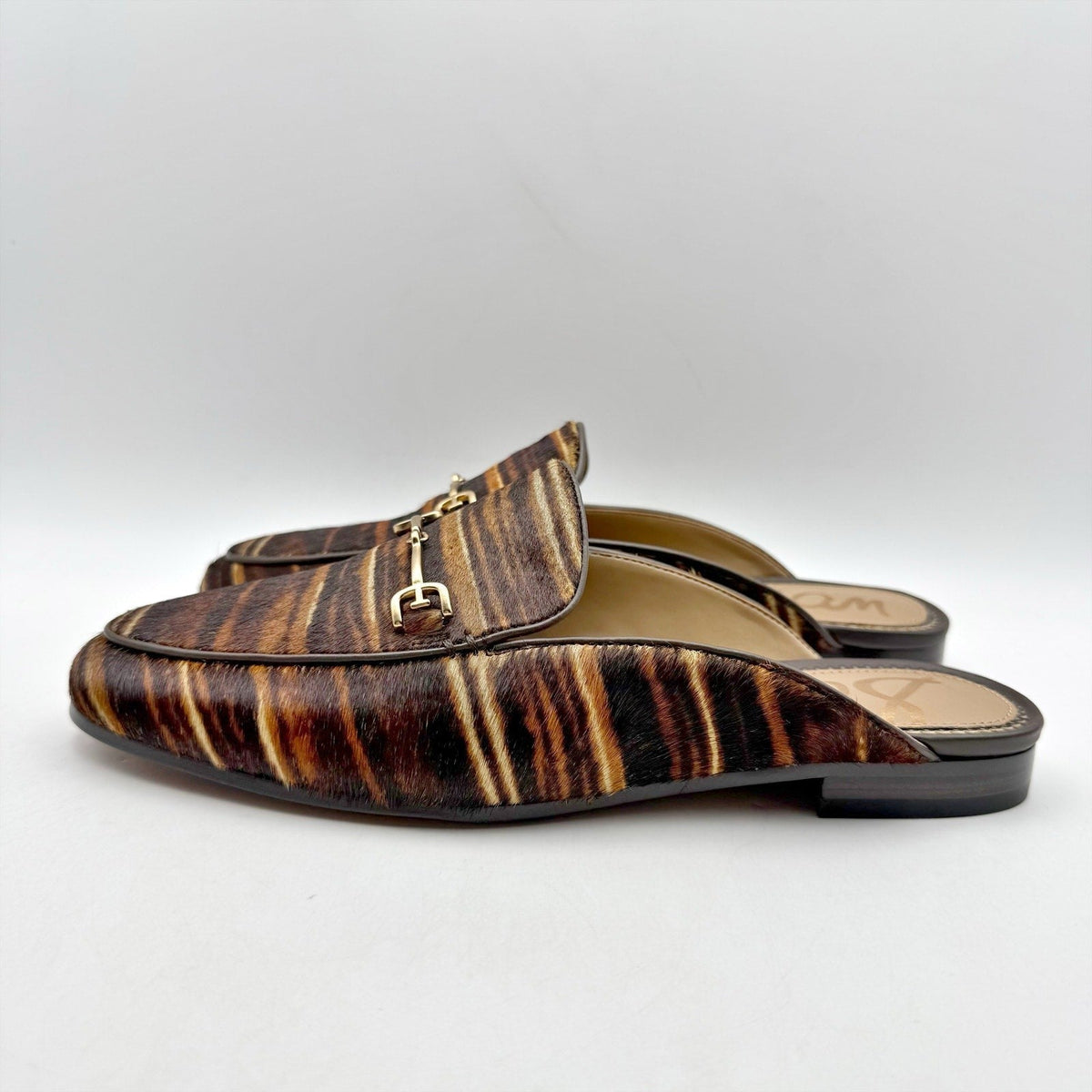 Sam Edelman Womens Linnie Bit Mule Size 7 M Brown Multcolor Calf Leather NIB