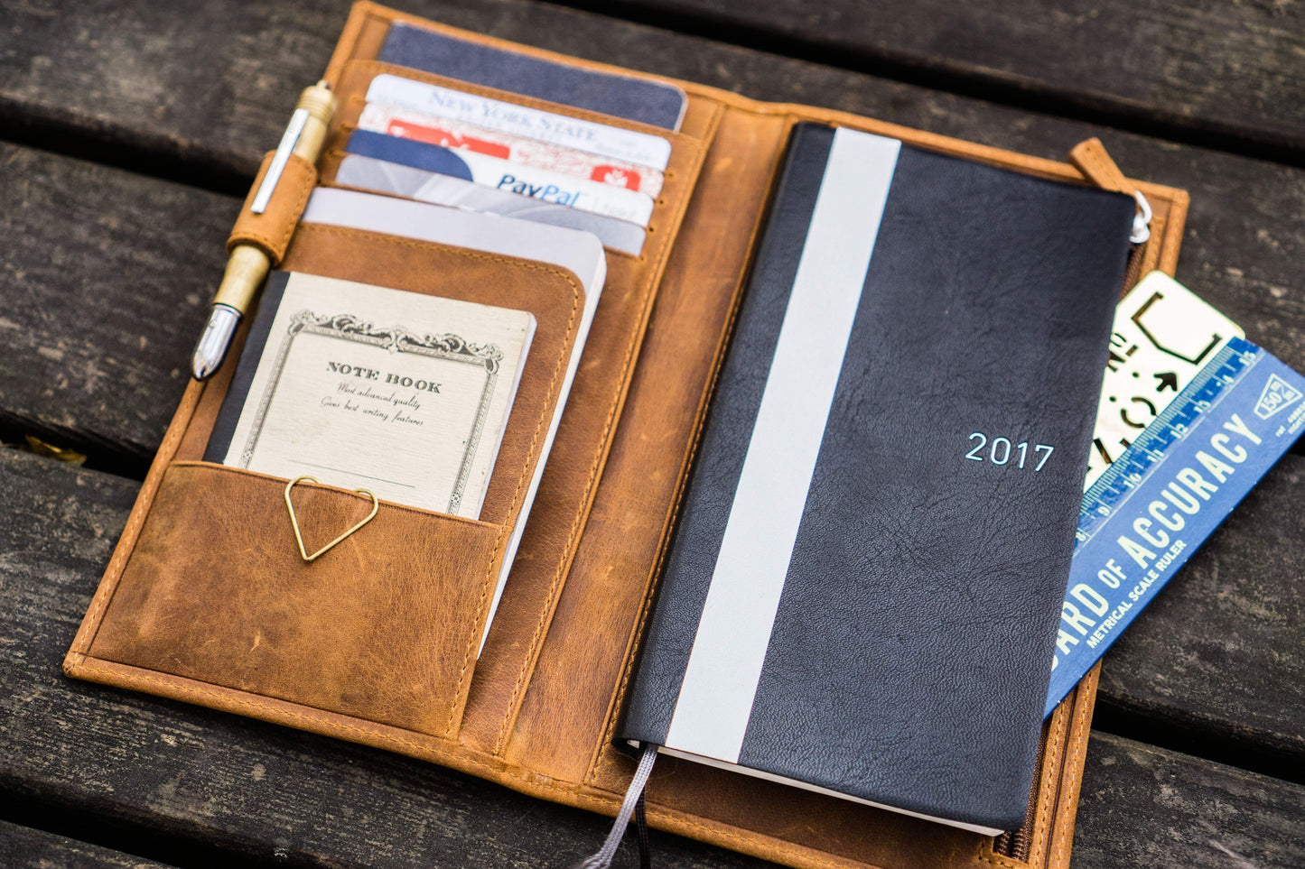 Leather Hobonichi Weeks Mega Cover - Crazy Horse Brown
