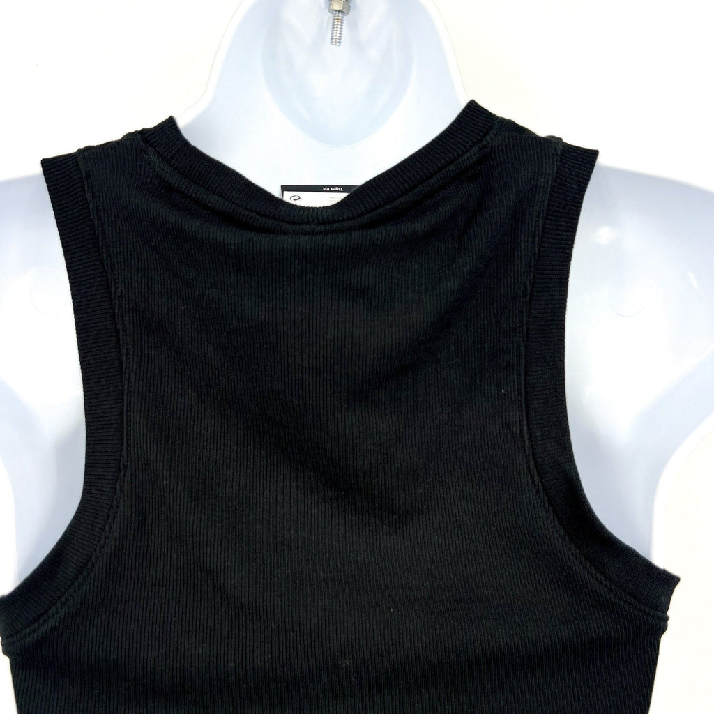NIKE Sportswear Chill Knit Tight Cropped Mini-Rib Tank Top XS Black NWT