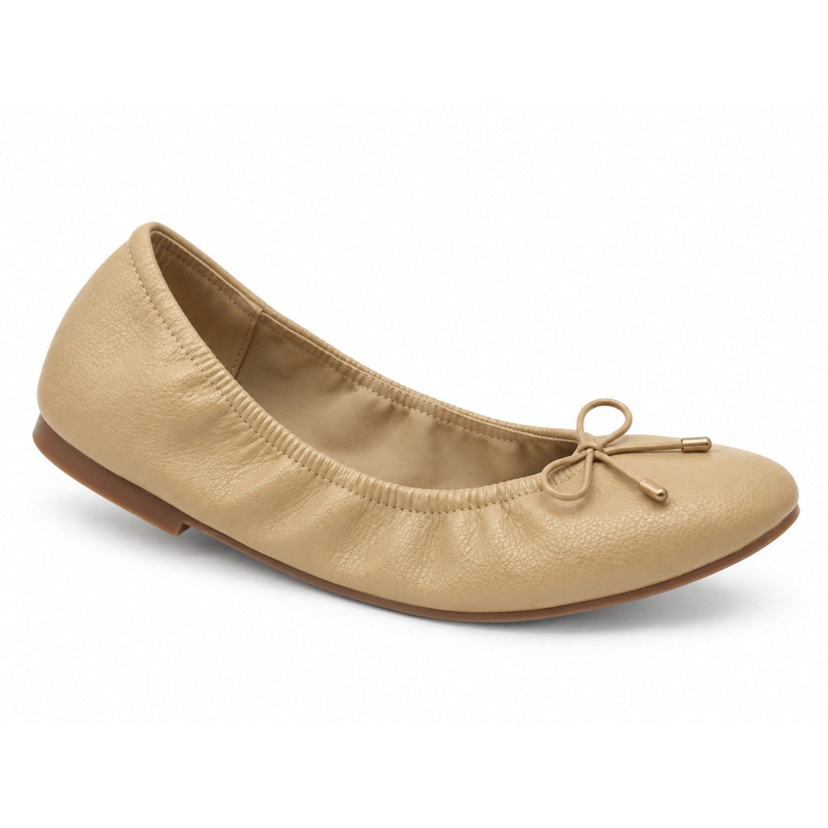 MIA Womens URI Ballet Flats Size 8.5 M Tan Beige Leather NWOB