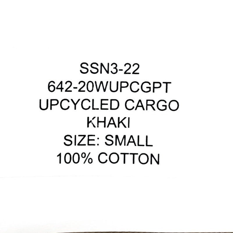RE/DONE Women's Upcycled Cargo Trousers Small Khaki High Rise Straight Leg NWT