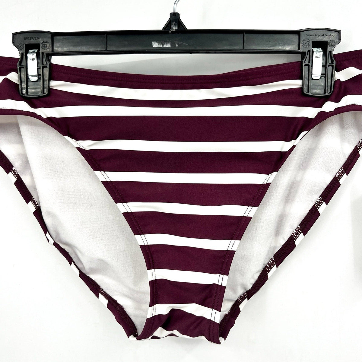 LAUREN RALPH LAUREN Womens Lago Stripe Hipster Bikini Bottom Size 12 Red NWT