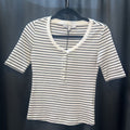 Joe's Jeans NWT Stripe Henley SS TOPS S
