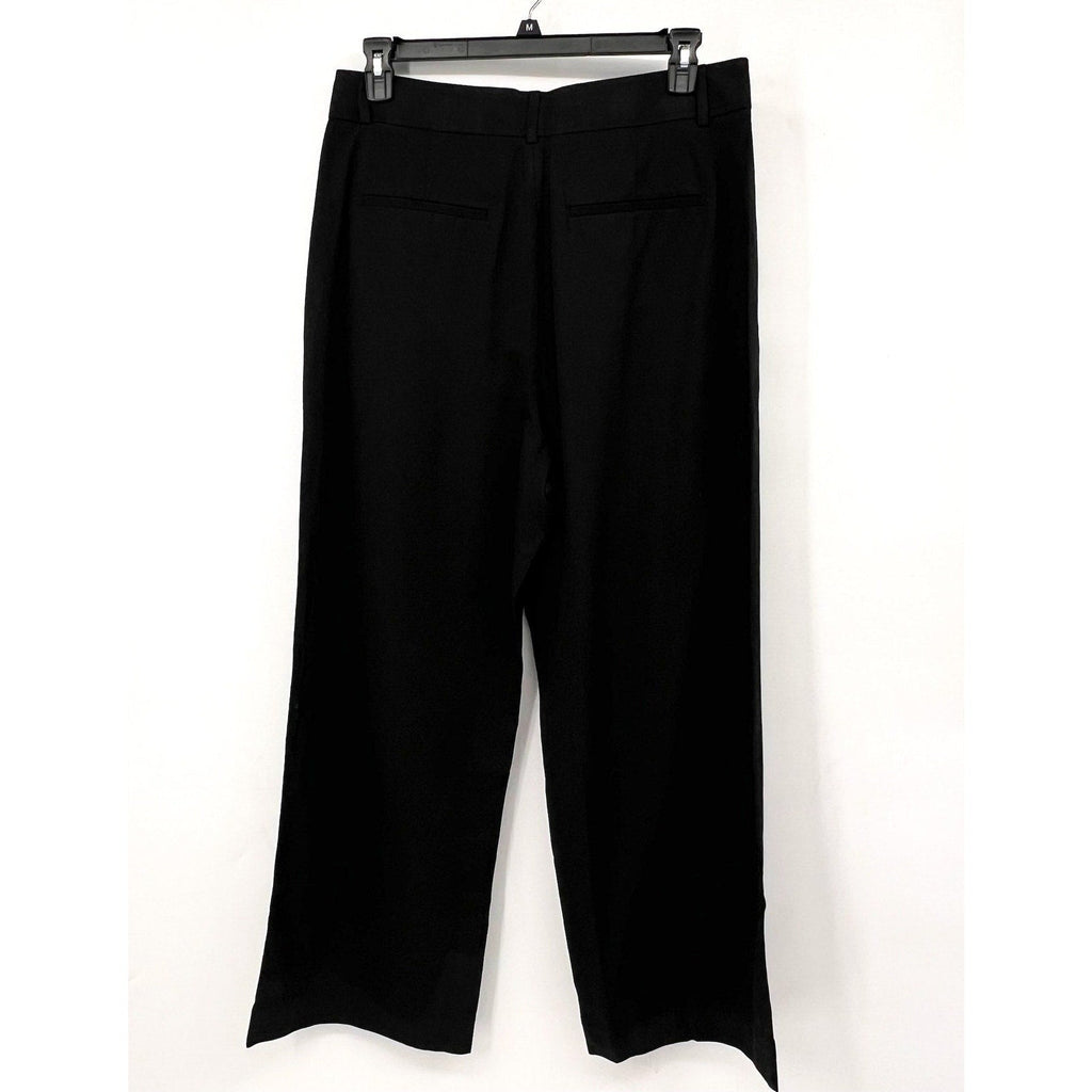 Everlane Womens The Way-High Drape Pants Size 12 30" Inseam Pleated Black NWT