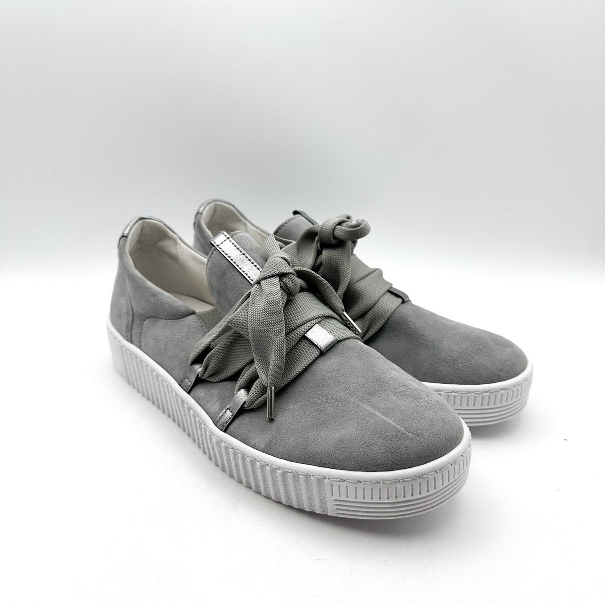 Gabor Womens 73.333.10 Casual Sneakers UK 5.5 US 8 Grey Stone Suede NWOB