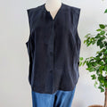 NWT 100% Silk Button Up Vest Top - 3X
