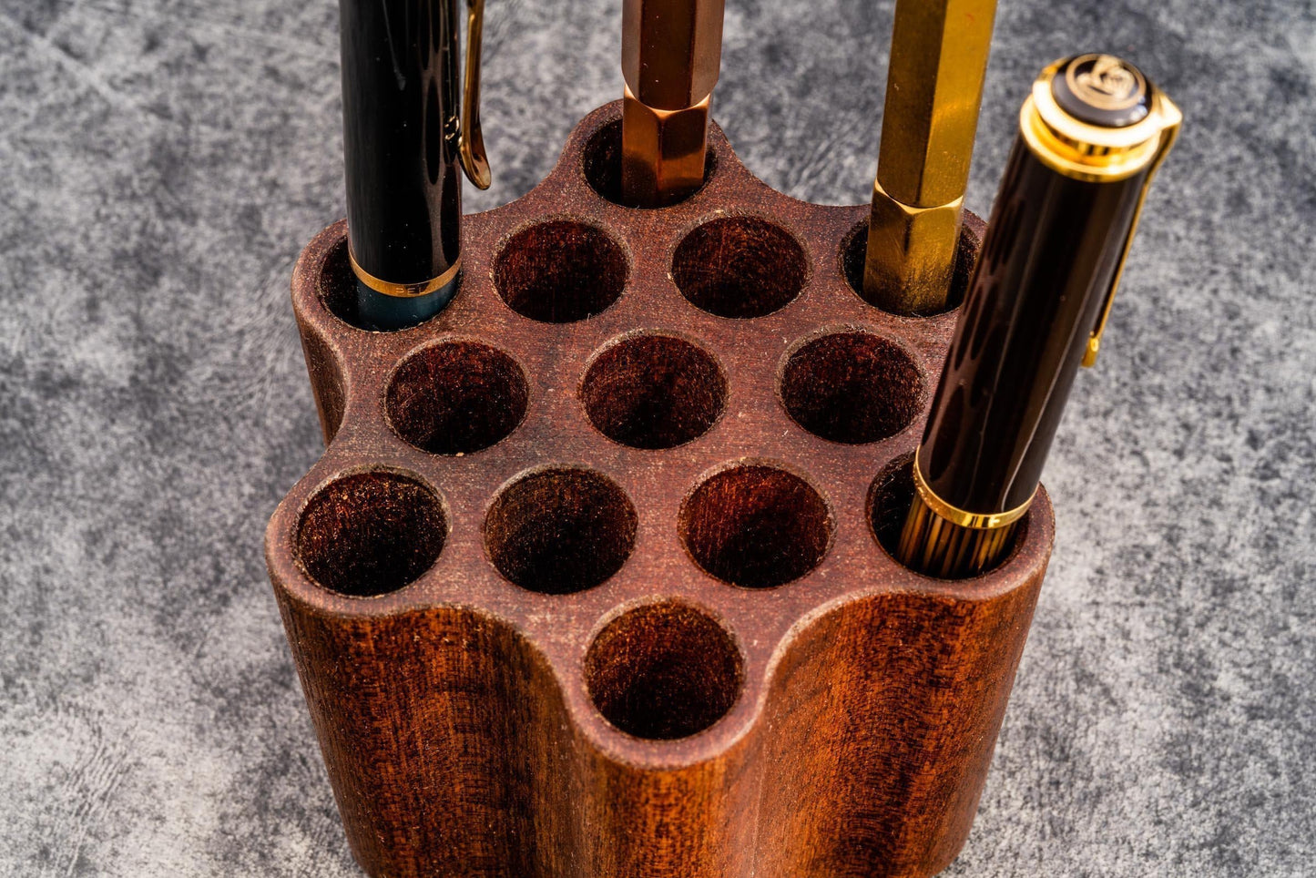 ToolComb Wooden Pen and Brush Stand Holder