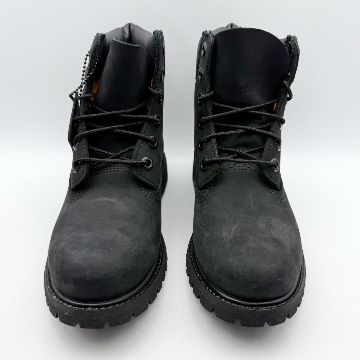 Timberland Premium Womens 6" Ankle Boots Size 6.5 Black Nubuck Leather WP NIB