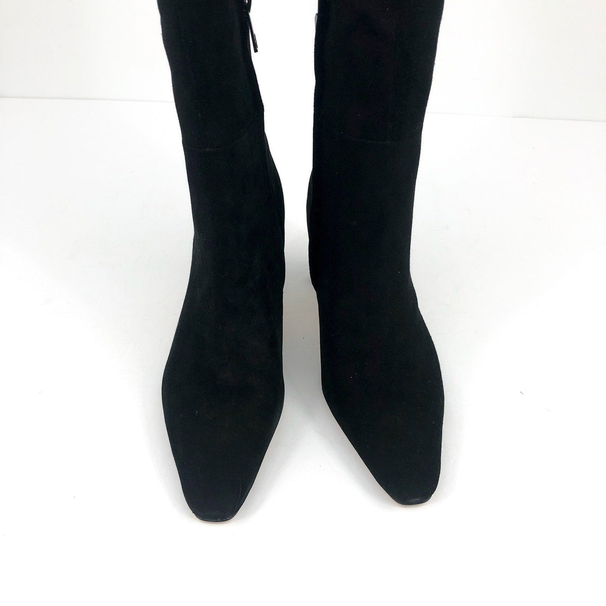 SAM EDELMAN Womens Sylvia Knee High Boots Size 7.5M WIDE CALF Black Suede NWOB