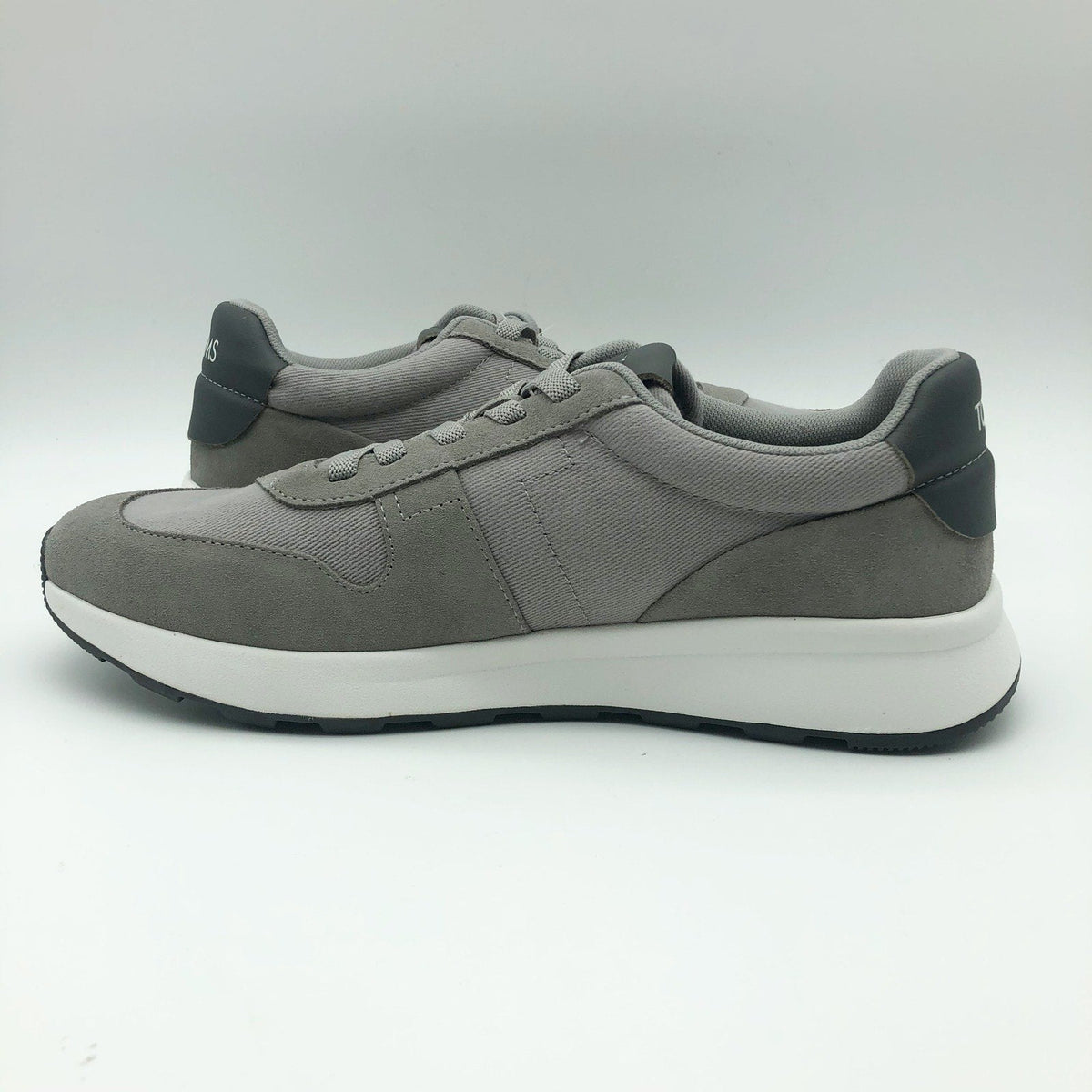 Toms Mens TRVL LITE Retro Runner Sneakers Size 10 Drizzle Grey Suede Twill NIB