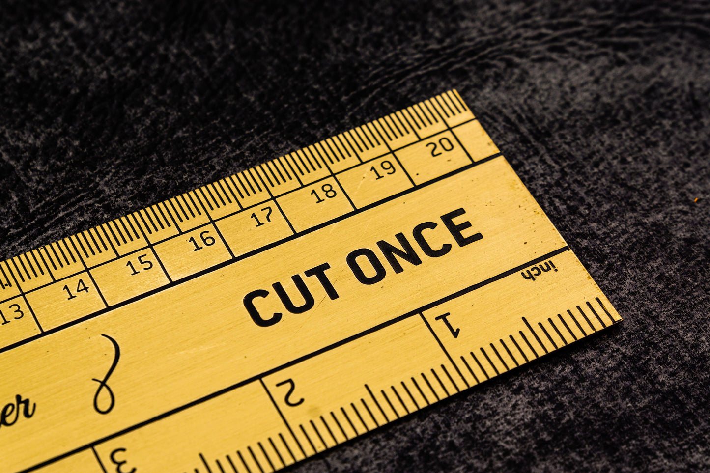 Vintage Inspired Brass Ruler - Imperial & Metric Measurements