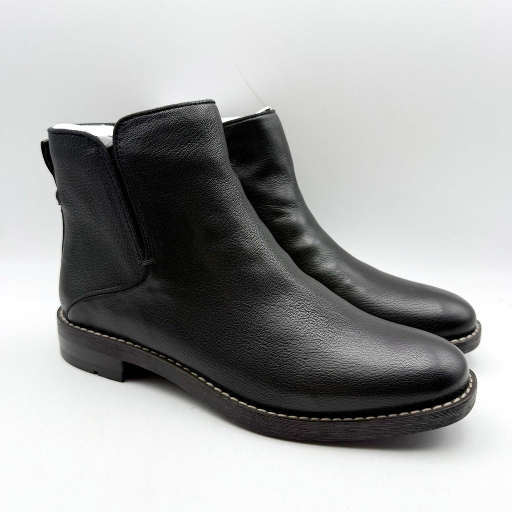 Franco Sarto Womens Marcus Ankle Bootie Size 7 M EU 37 Black Leather Boots NIB