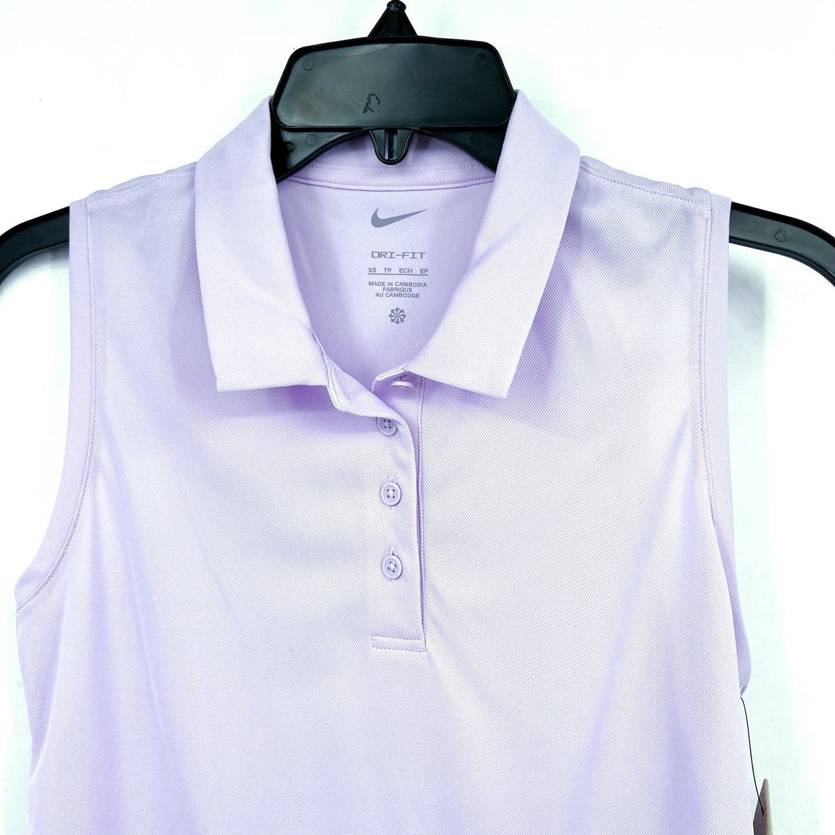 NIKE Women's Dri-Fit Victory Sleeveless Golf Polo Shirt XS Lilac Purple NWT